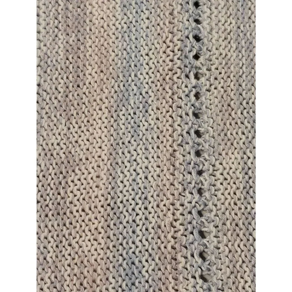 Afghan‎ Handmade Crochet Throw Blanket multi colors Blue Purple 34 x32in